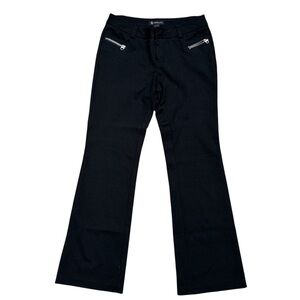 INC International Concepts Black Flare Pants with Wide Leg Size 4
